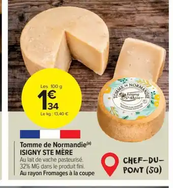 Tomme de Normandie(a) ISIGNY STE MÈRE