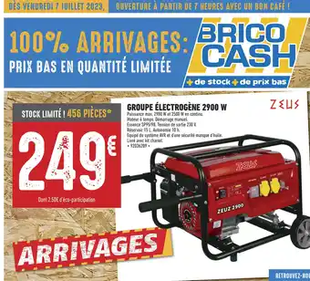 Brico Cash GROUPE ÉLECTROGÈNE 2900 W offre