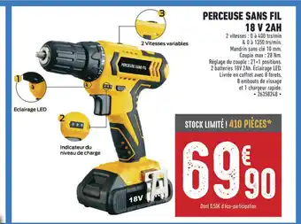 Brico Cash PERCEUSE SANS FIL 18 V 2AH offre