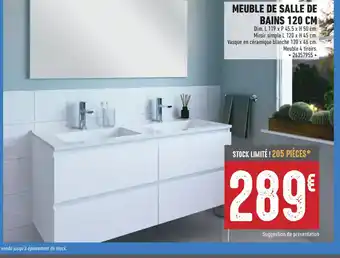 Brico Cash MEUBLE DE SALLE DE BAINS 120 CM offre