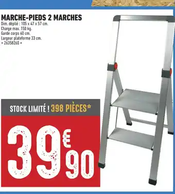 Brico Cash MARCHE-PIEDS 2 MARCHES Dim. déplié : 105 x 47 x 57 cm. offre