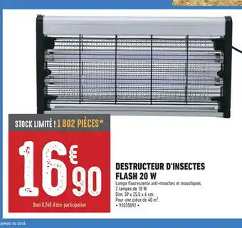 Brico Cash DESTRUCTEUR D'INSECTES FLASH 20 W offre