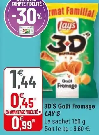 G20 3D'S Goût Fromage offre