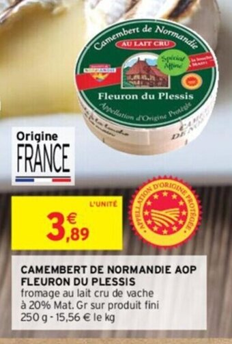 Intermarché CAMEMBERT DE NORMANDIE AOP offre