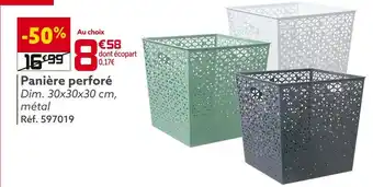 Panière perforé