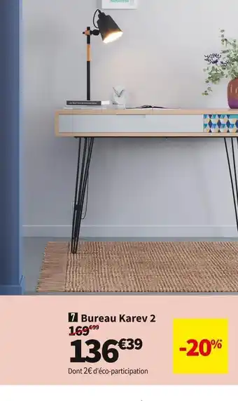 Conforama Bureau 120 cm karev offre