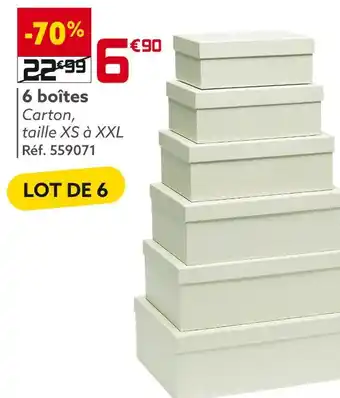 6 boîtes