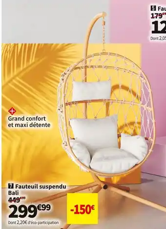 Fauteuil suspendu bali