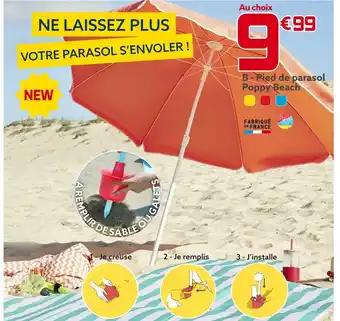 Gifi Pied de parasol poppy beach offre