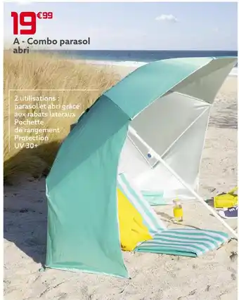 Combo parasol abri