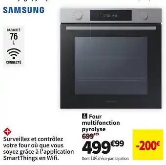 Conforama Samsung four multifonction pyrolyse samsung nv7b41307as offre