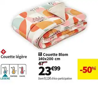 Conforama Couette blom 140x200cm offre