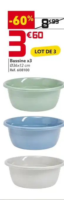 Gifi Bassine x3 offre