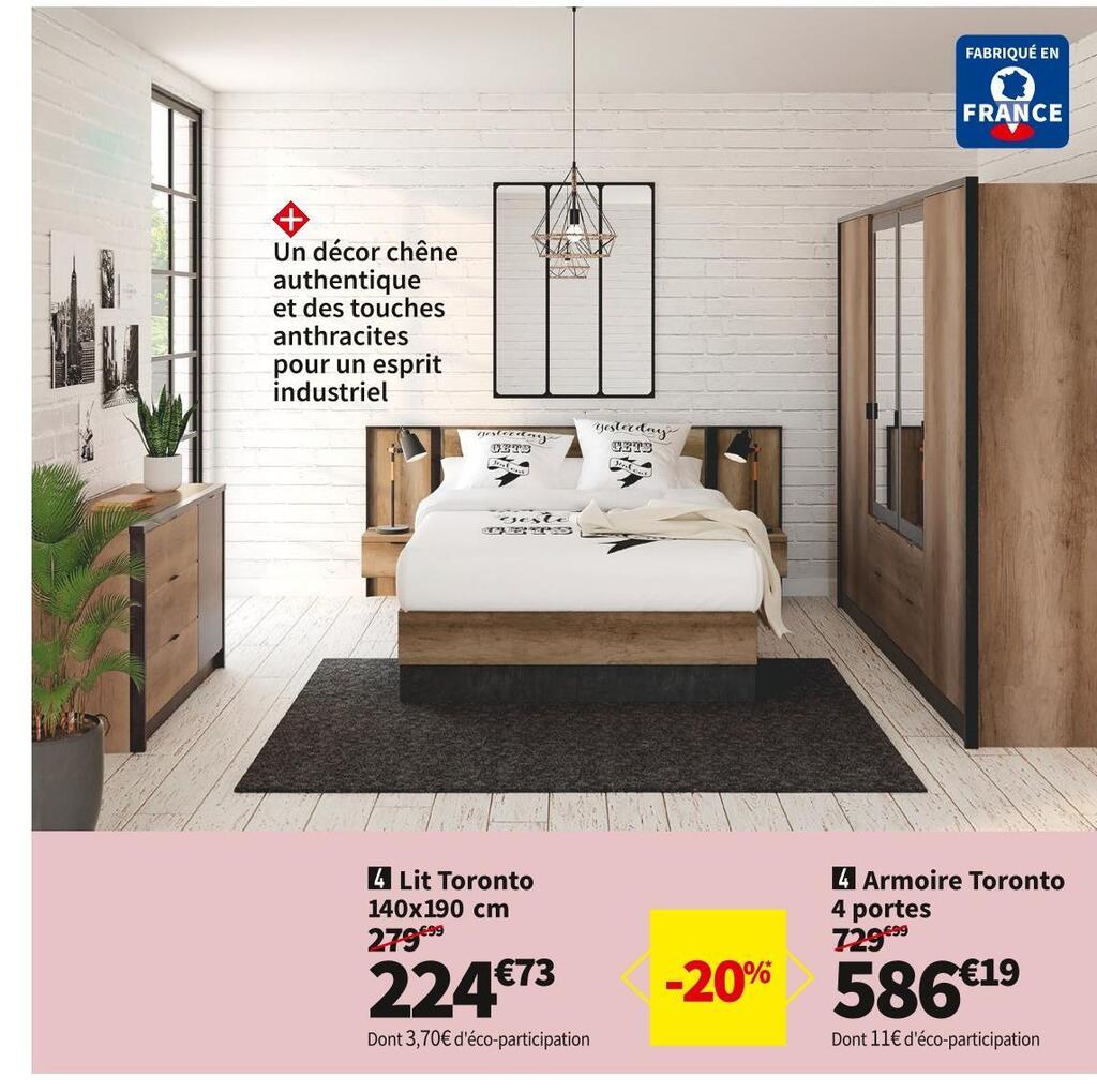 Promo Armoire toronto 4 portes chez Conforama