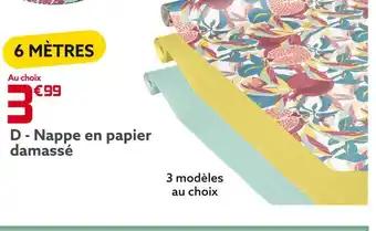 Gifi Nappe en papier damassé offre