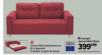 Conforama Canape convertible olsen offre
