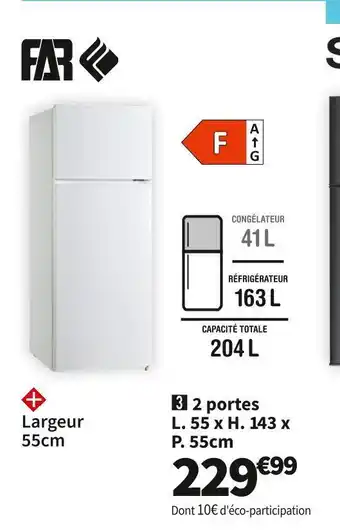 Conforama Far  réf. 2 portes far dp2021w offre