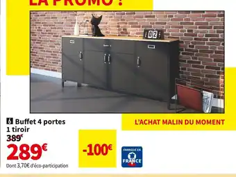 Conforama  buffet 4 portes 1 tiroir manchester offre