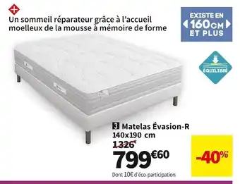 Conforama Matelas ressorts ensachés évasion-r offre