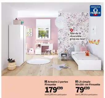 Conforama Chambre pirouette offre