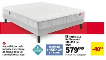 Conforama Matelas ressorts ensachés le raffinement offre