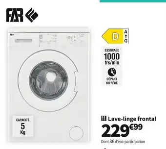 Far lave-linge lf510v21w