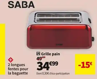 Conforama Saba grille pain gp2ls22r offre