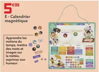 Gifi Calendrier magnétique offre