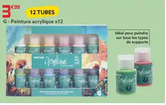 Gifi Peinture acrylique x12 offre