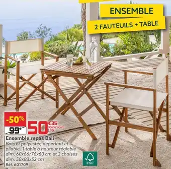 Gifi Ensemble repas bali offre