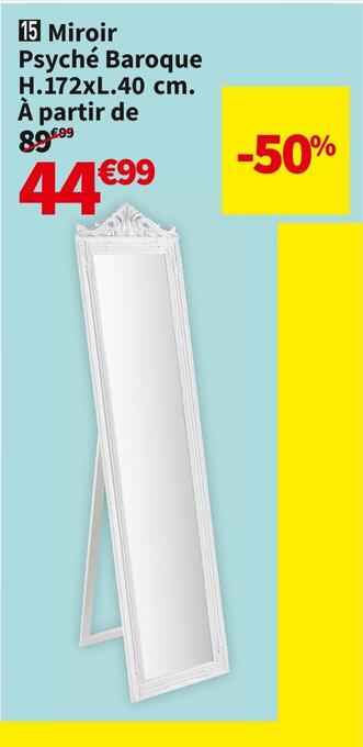 Conforama Miroir psyché baroque offre