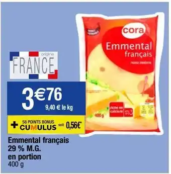 Migros Emmental cora offre