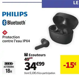 Conforama Philips ecouteurs philips tat2206 tw offre