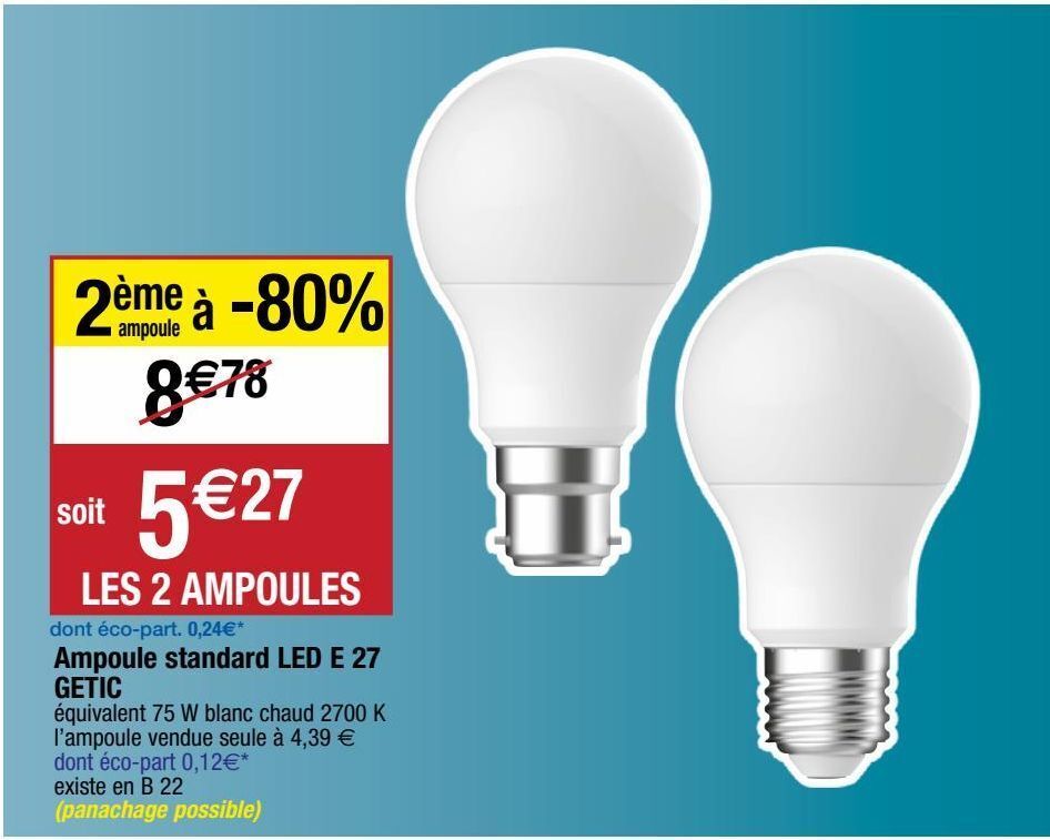 Promo Ampoule led chez Migros