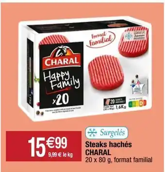 Migros Steak haché de boeuf charal offre