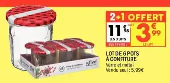 La Foir'Fouille Lot de 6 pots à confiture offre