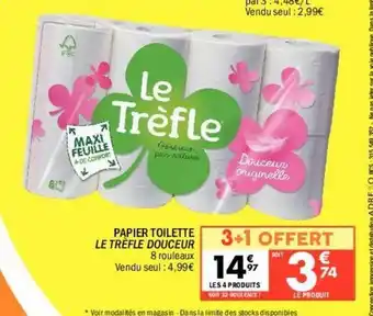 La Foir'Fouille Papier toilette le trèfle dopuceur offre