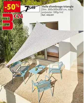 Gifi Voile d’ombrage triangle offre