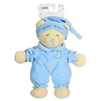 JouéClub Peluche ours baby bear douceur bleu ciel - 24 cm offre