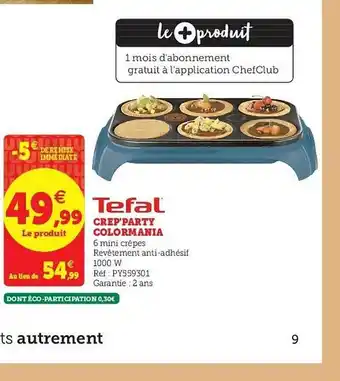 Tefal Crep'party Colormania