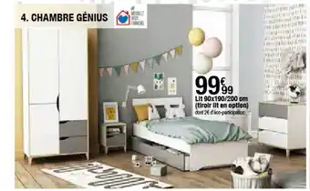 BUT Chambre Génius : Lit 90 X 190-200 Cm (tiroir Lit En Option) offre