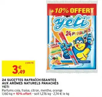 24 SUCETTES RAFRAÎCHISSANTES AUX ARÔMES NATURELS PANACHÉS YETI