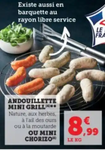 Super U ANDOUILLETTE MINI GRILL (4)** offre