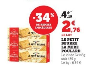 Super U LE PETIT BEURRE LA MERE POULARD offre