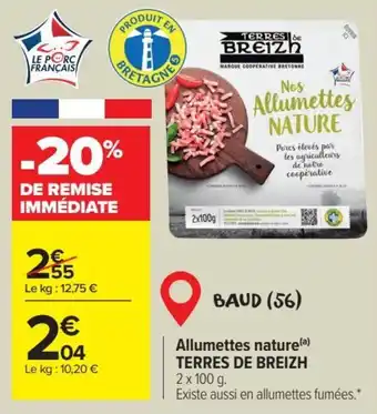 Carrefour Market Allumettes nature(a) TERRES DE BREIZH offre