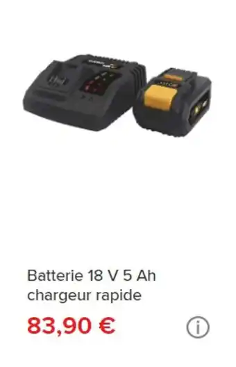 Batterie 18 V 5 Ah chargeur rapide