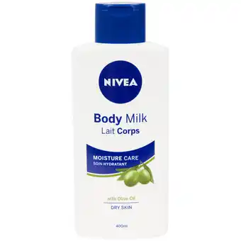 Action Lotion pour le corps nivea oliva offre