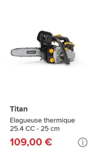 Brico Dépôt Titan Elagueuse thermique 25.4 CC - 25 cm offre