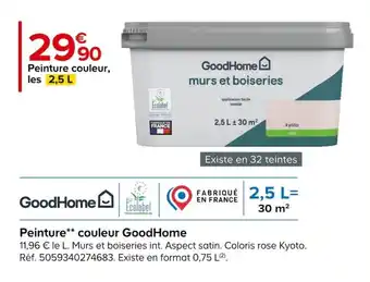 Castorama Peinture** couleur Good Home offre