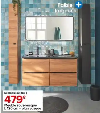 Meuble sous-vasque I. 120 cm + plan vasque